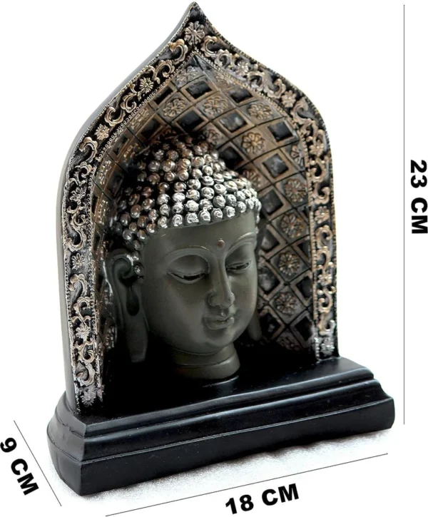 Handcrafted Antique Look Buddha Face Decorative Showpiece, Buddha