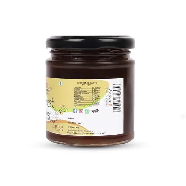 Wild Forest Honey By The Organic Fusion | 100% Natural Unprocessed Honey, Collected From Deep Forest Apis Dorsata (250 Grams)