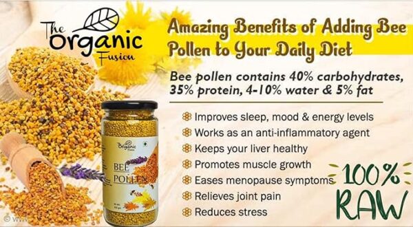 The organic fusion Natural Bee Pollen | 100% Raw Natural Bee Pollen (125 gms)