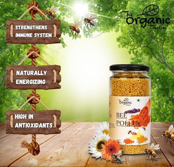 The organic fusion Natural Bee Pollen | 250 Gm |100% Raw Natural Bee Pollen Granules