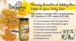 The Organic Fusion Natural Bee Pollen Granules|100% Raw Natural Bee Pollen (500Gms) Pack Of 2X250Gms