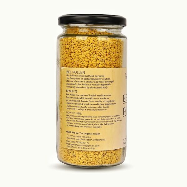 The Organic Fusion Natural Bee Pollen Granules|100% Raw Natural Bee Pollen (500Gms) Pack Of 2X250Gms