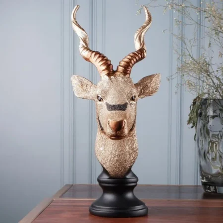 Ceramic Brown New Innovative Handicrafts Deer Antique showpiece for home, Packaging