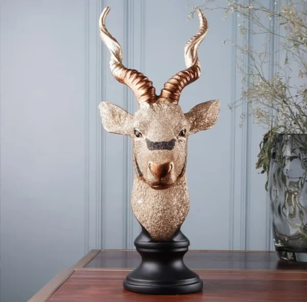 Ceramic Brown New Innovative Handicrafts Deer Antique showpiece for home, Packaging