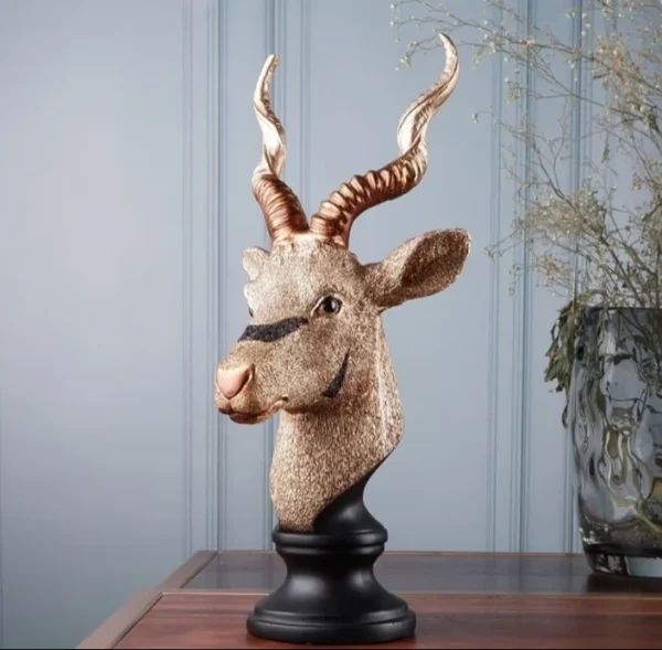 Ceramic Brown New Innovative Handicrafts Deer Antique showpiece for home, Packaging