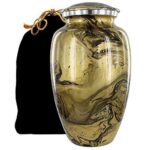 Gold European Adult Brass Cremation Urn, Capacity: 200 Cubic