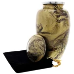 Gold European Adult Brass Cremation Urn, Capacity: 200 Cubic