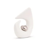 White Plain Ceramic Heart Showpiece, For Gifting