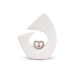 White Plain Ceramic Heart Showpiece, For Gifting