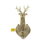 Golden Unique Brass Deer Head Handmade Art, For Home