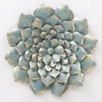 Mild Steel Blue Metal Floral Wall Art