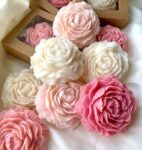 Peony flower candle pack of 4 ( scented )